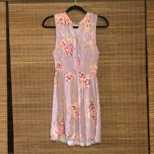 Xhiliration Pink Flowered Dress